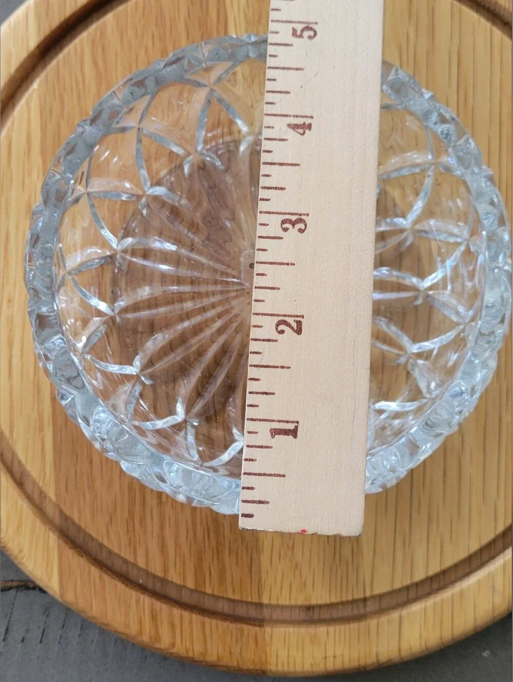 Clear Glass Decorative Bowl - Classic Cut Pattern
